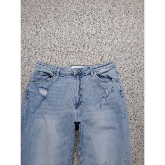 32 Buckle Vervet 90s Y2k High-Rise Straight Leg Crop Distressed Ripped - Picture 2 of 6